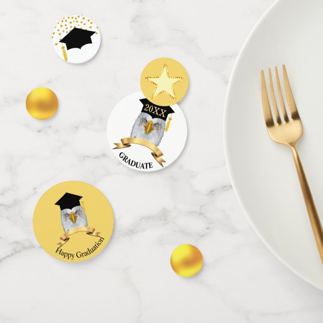 Graduación en Confetti de Oro y Negro (Grupo)