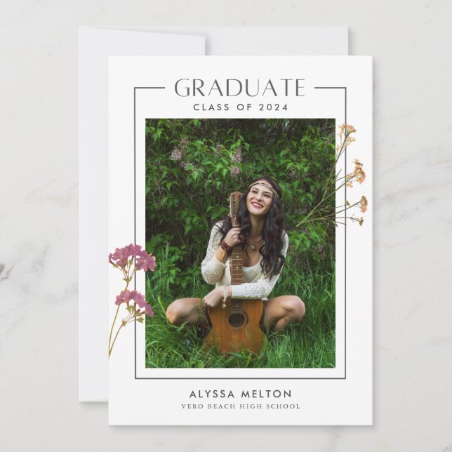 Graduación en la escuela secundaria de Chica de fl (Anverso)