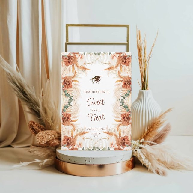 Graduación es una tarjeta de trato para llevar dul ( Direct guests to the candy buffet with this chic card)