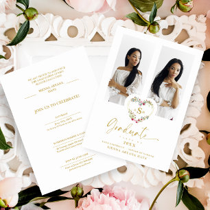 Graduación Fantástica Corazón Floral Romántica 2 F