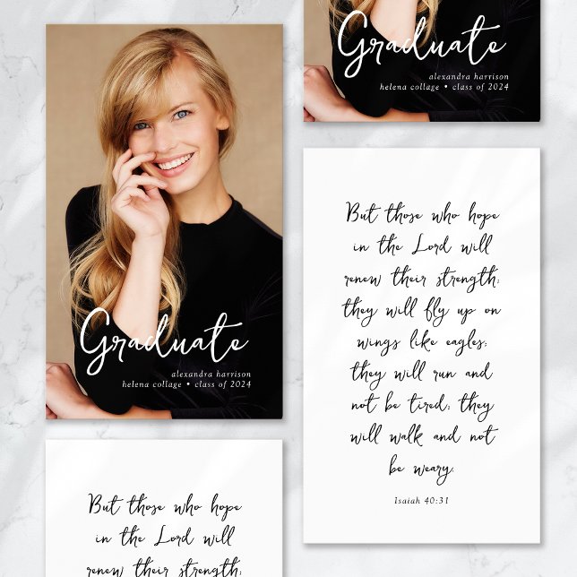 Graduación Favor Insertar Tarjeta de Oración Fotog (Subido por el creador)