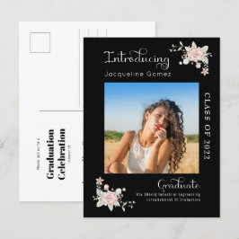Graduación floral moderna 2022 Invitación a la fot