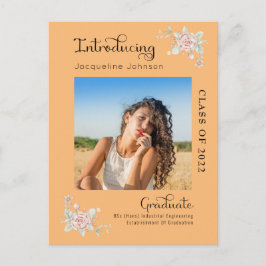 Graduación floral moderna 2022 Invitación fotográf