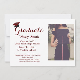 Graduación fotográfica, clase de 2024 Invitación a