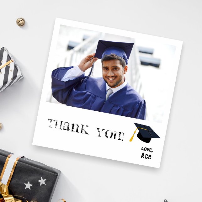 Graduación Gorra Tarjeta de foto y agradecimiento  (Subido por el creador)