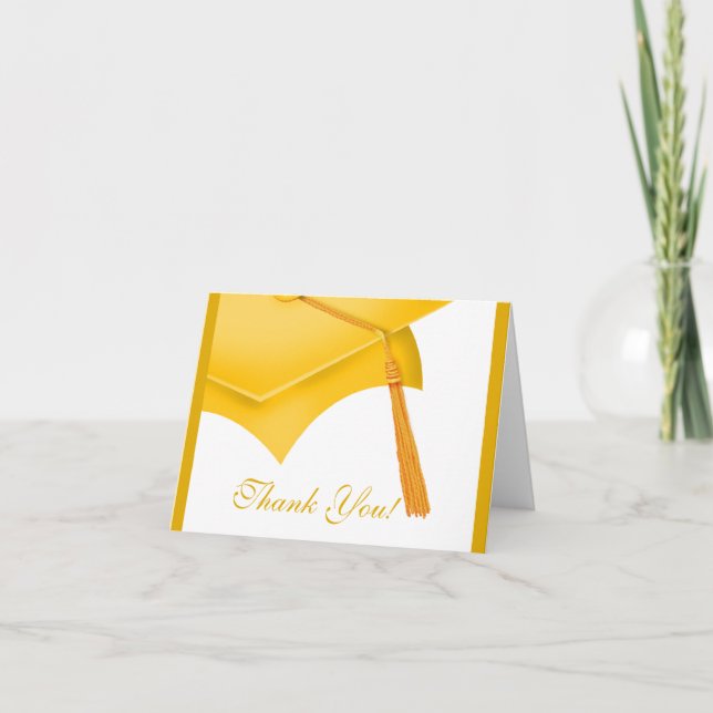 Graduación Gracias Nota Tarjeta Grado de Oro Blanc (Anverso)