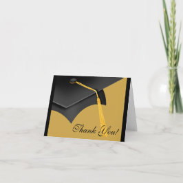 Graduación Gracias Nota Tarjeta Grado de Oro Negro