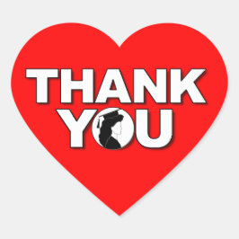 Graduación Gracias Pegatina Corazón Gown 2