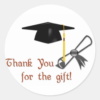Graduación Gracias por los Pegatinas de regalo