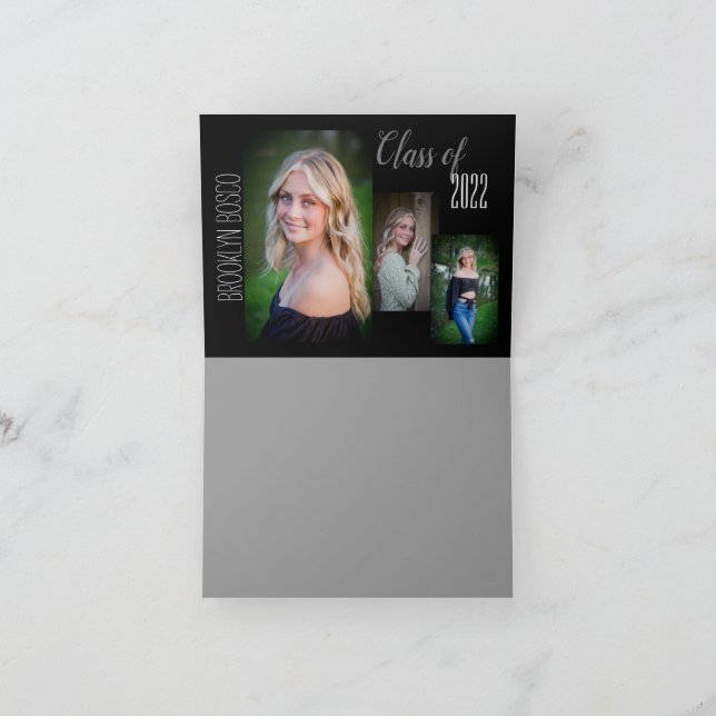 Graduación Gracias Tarjeta de agradecimiento2 (Interior)