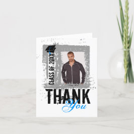 Graduación Gracias Tarjeta en Blanco Añadir Foto