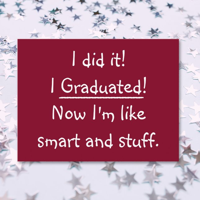 Graduación inteligente divertida tarjeta de invita (Funny Smart Grad Graduation Party Invitation Card)