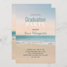Graduación Invitación a fiesta temática de playa t