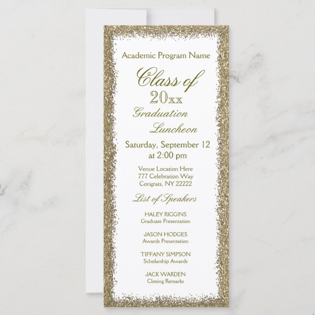 Graduación Invitación al almuerzo (Anverso)