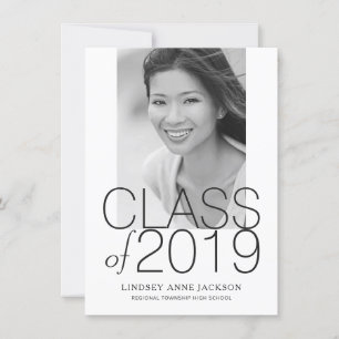 Graduación Invitación de fotografía de texto apila