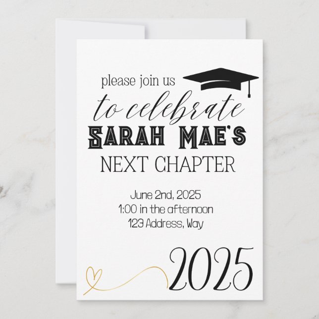 Graduación Invitación de la Parte 2025 (Anverso)