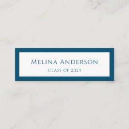 Graduación Invitación Graduado Azul sencillo