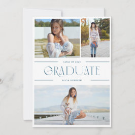 Graduación invitación multifoto y fiesta de grado