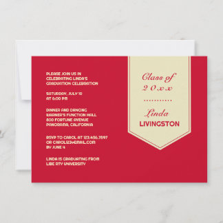 Graduación Invitación plana rota