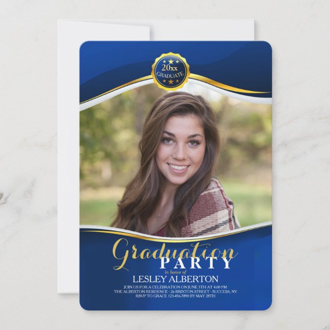 Graduación Invitación real a la fotografía (Anverso)