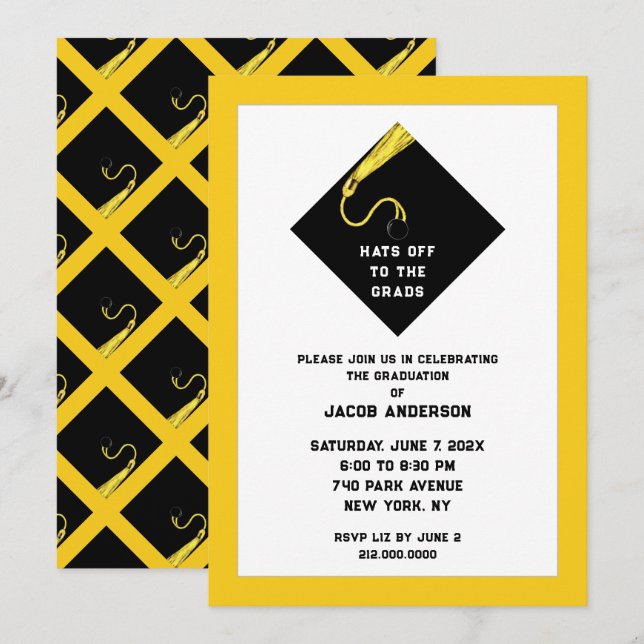 Graduación Invitaciones de las Partes 2025 (Anverso / Reverso)