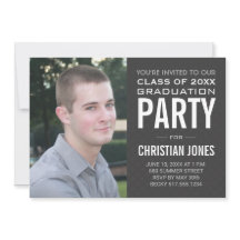 Graduación Masculina Moderna | Invitación a la Fie