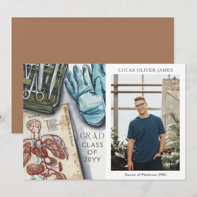 Graduación Médico médico Medicina Salud (Anverso / Reverso)