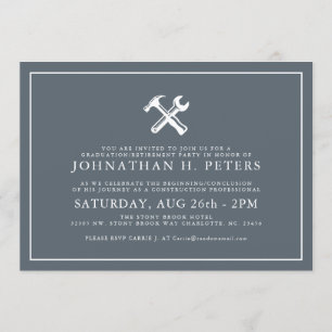 Graduación Mínima De Construcción Invitación De Ju