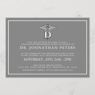 Graduación mínima de la ciencia dental Invitación 