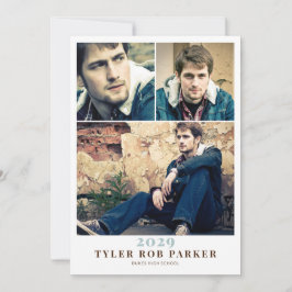 Graduación Mínima Moderna 3 Invitación fotográfica