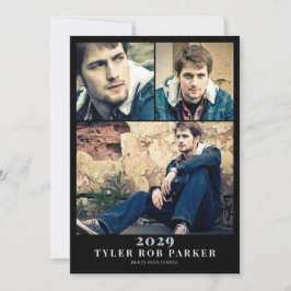 Graduación Mínima Moderna 3 Invitación fotográfica