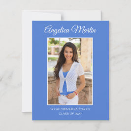 Graduación moderna azul 2 caras 3 clase de foto 20