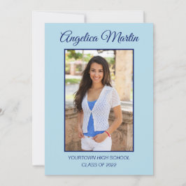 Graduación moderna azul 2 caras 3 clase de foto 20