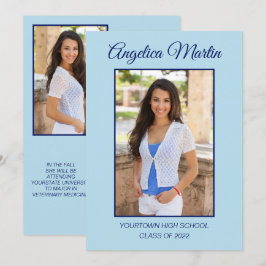 Graduación moderna azul 2 caras 3 clase de foto 20