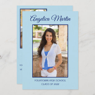 Graduación moderna azul 2 caras 3 clase de foto 20