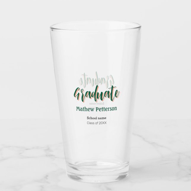 Graduación moderna de estilo negrita y simple con  (Anverso)