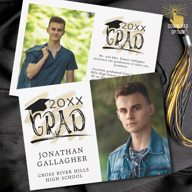 Graduación moderna Grado de oro negro 2 fotos (Subido por el creador)