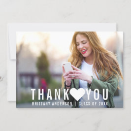 Graduación moderna Tarjeta de corazón