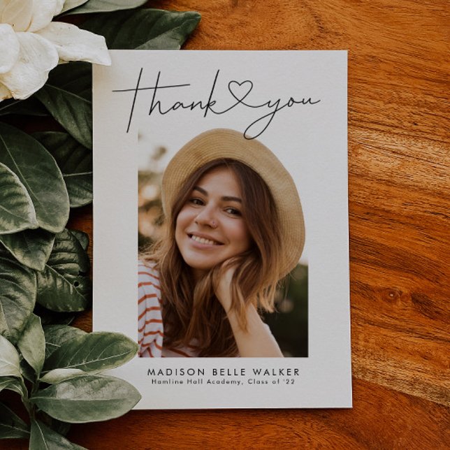 Graduación moderna Tarjeta de corazón (Subido por el creador)