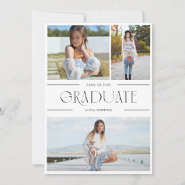 Graduación multifoto invitación fiesta de grado ne