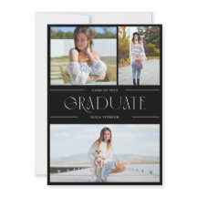Graduación multifoto invitación fiesta de grado ne