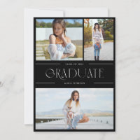 Graduación multifoto invitación fiesta de grado ne