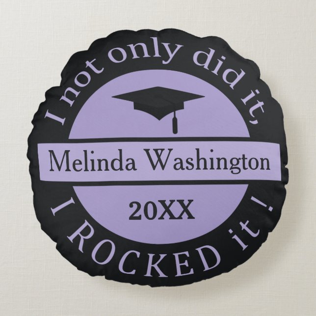 Graduación nombre personalizado y almohada de lanz (Anverso)