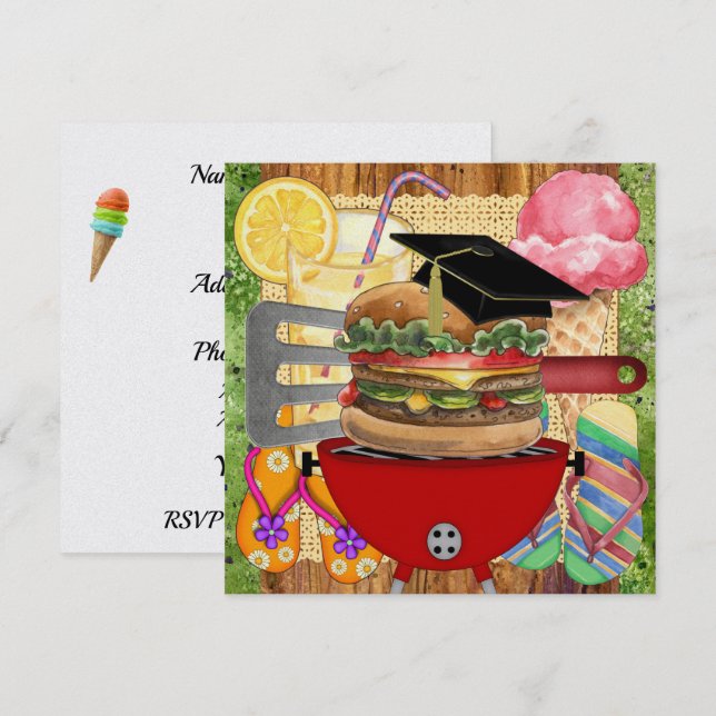 Graduación o cualquier invitación de ocasión (Anverso / Reverso)