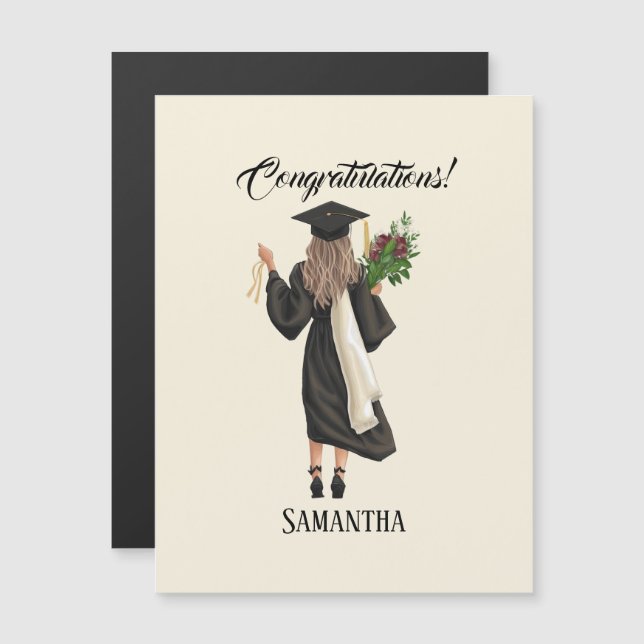 Graduación personalizada de acuarela (9) (Anverso/Reverso)