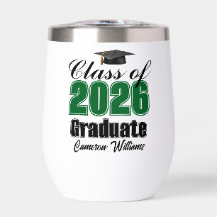 Graduación Personalizada Verde de la Clase de 2026
