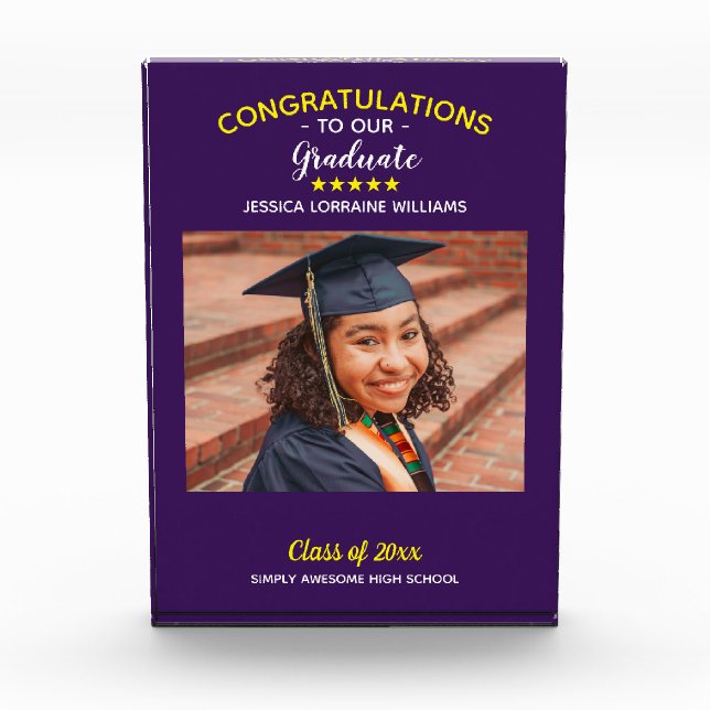 Graduación Personalizado Foto Felicitaciones Gradu (Anverso)