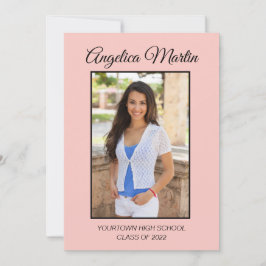 Graduación rosa de Moda corta 3 Clase de foto 2022