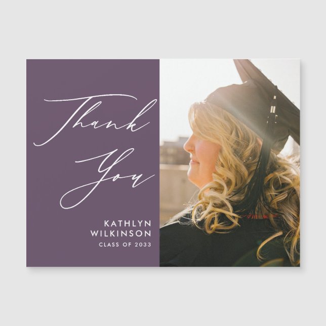 Graduación simple con estilo de escritura elegante (Anverso)