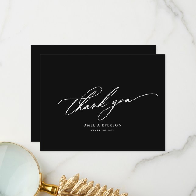 Graduación Tarjeta de agradecimiento (Anverso/Reverso In Situ)